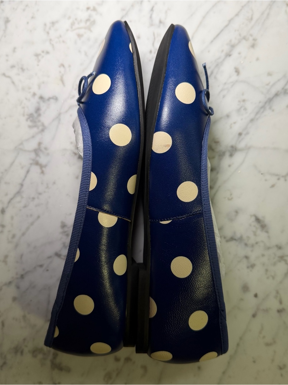 New Lisa Says Gah Matilda Ballet Flats Polka Dot Blue Size 8 $188 - Picture 8 of 11